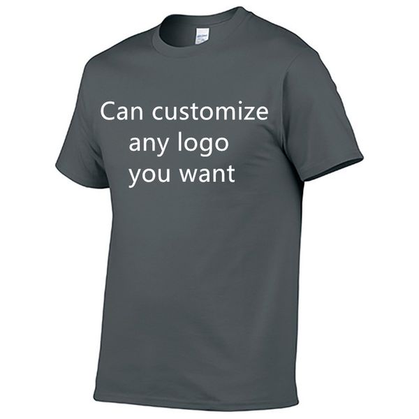 

summer men's t-shirt custom logo car anime printeds cotton fashion casual solid color men's t-shirt y