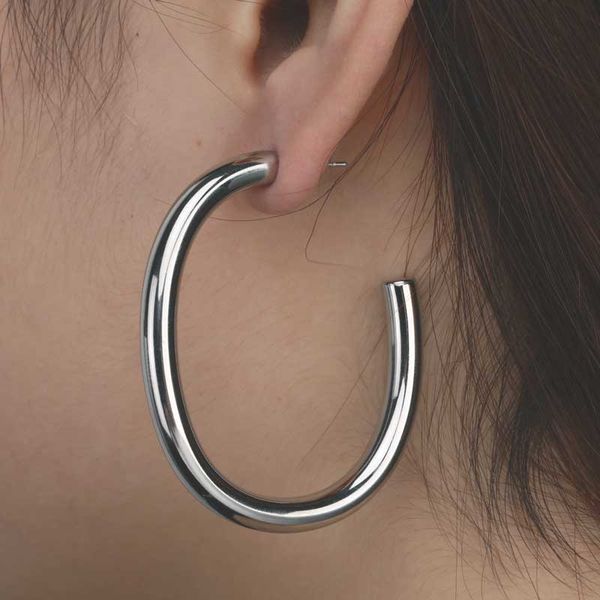 

oufei round earrings for women stainless steel women drop hoop earrings charms fashion jewelry women's accessories, Golden;silver