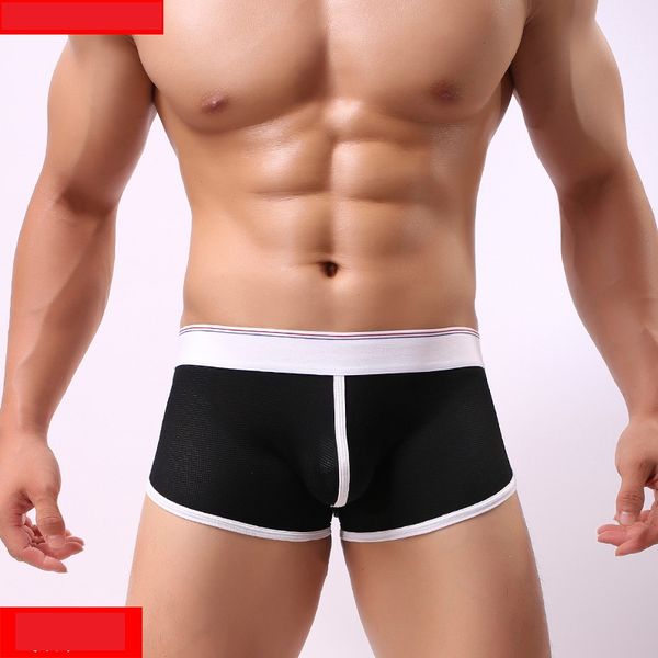 

men briefs men underwear solid color soft underpants modal underwear cotton boxer briefs shorts hombre underpanties, Black;white