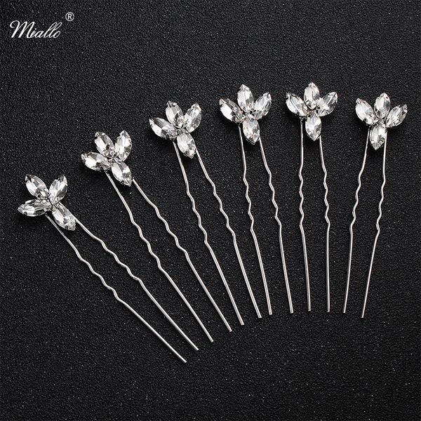 

Miallo 6pcs/lot 2019 Newest Silver Color Women Hairpins Classic Austrian Crystal Wedding Hair Jewelry Accessories Headpieces