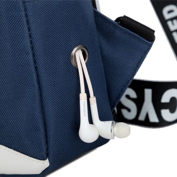 

backbag bag chest messenger crossbody shoulder pack men's travel chest package diagonal bag new with hole headphone fkvoh, Red;black