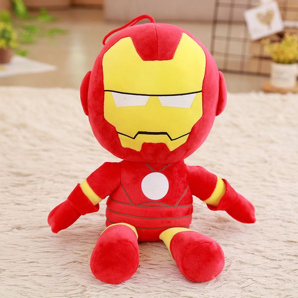 

25-45cm soft stuffed super hero captain america iron man spiderman plush toys the avengers movie dolls for kids birthday gift