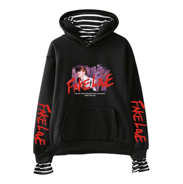 Großhandel Bts Neues Album Fake Love Herbst Winter Gefälschte Zwei Stücke Hoodies Frauen Männer Baumwolle Pullover Hip Hop Kpop Harajuku Sweatshirts