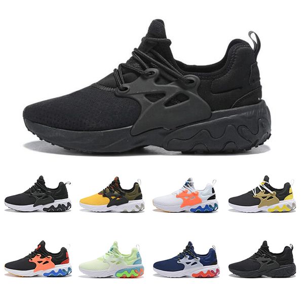 

react presto sneakers for men women fashion running shoes white breezy thursdays triple black mens trainers sports size 36-45