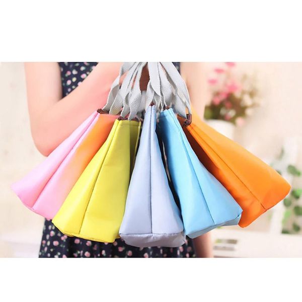 

bag organizer solid color insulated lunch waterproof portable picnic storage box tote big launcher handbag totes, Blue;pink