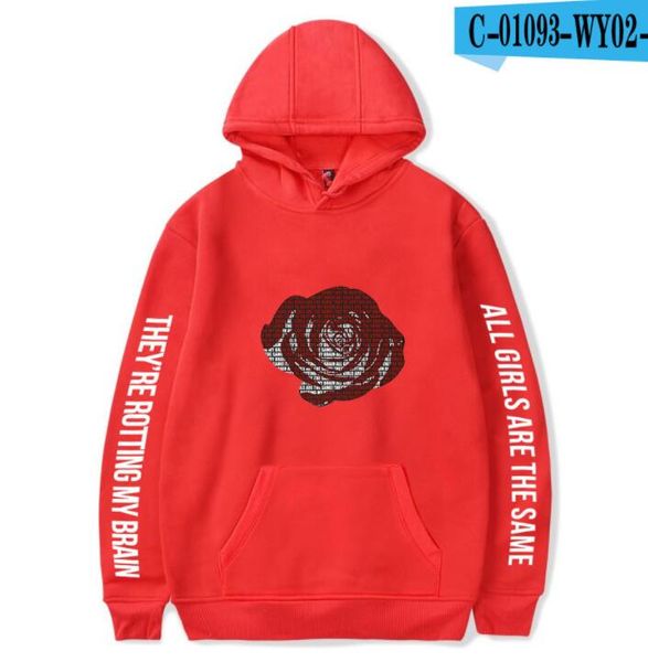 

Plus Size Designer Hoodies For Mens Sweatshirts With Letters 2020 Hot Brand Mens Hoodies Juice Wrld Men Clothing 6 Colors Optional