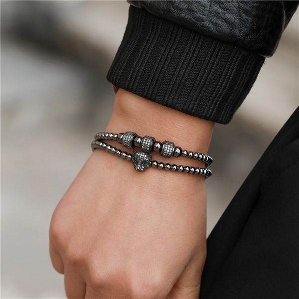 

leopard multilayer pendant bracelets women man girl boy fashion jewelry party wedding gift, Golden;silver
