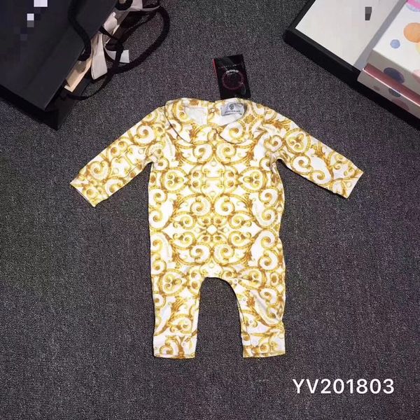 

Newborn baby boy girl cotton floral romper pring autumn long leeve jump uit 2019 bebe fa hion ca ual romper