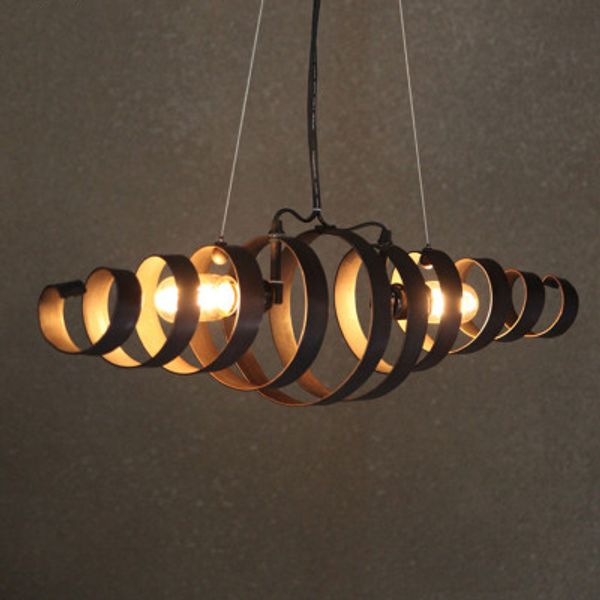 Mola espiral Lâmpada Pendurado Industrial Retro Vintage Luz Pingente Loft Hanglamp Loft Cozinha Pendurado Luminária