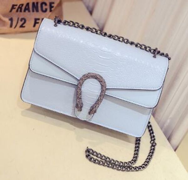 

новые сумки конструктора змеиной кожи с тиснением моды женщин мешок цепи crossbody сумка марка дизайнер сумка мешок основной