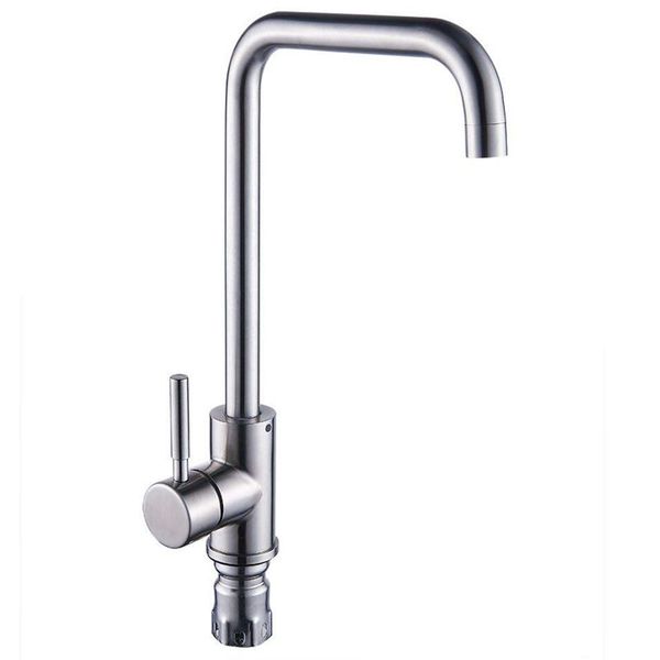

kitchen sink mixer taps single lever handle swivel spout tap faucet brushed