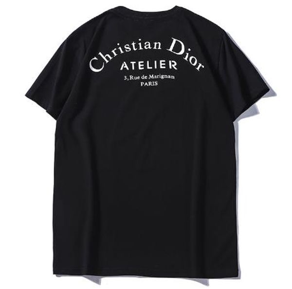 

Новый модный бренд мужчин летом мода футболки печать хлопок тройники черные короткие рукава вершины бесплатная доставка