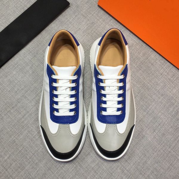 

designer casual shoes genuine leather sneakers luxury mens women trendy trainer white leather platform shoes flat chaussures, Black