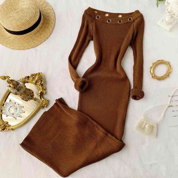 

nicemix women dress 2019 long sleeve o-neck sloid stretch midi female elegant dresses autumn ladies vestidos verano, Black;gray