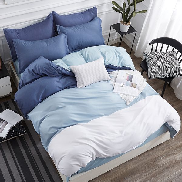 

3/4 pcs luxury comforter bedding sets geometric pattern bed linen cotton/polyester duvet cover bed sheet pillowcases cover set