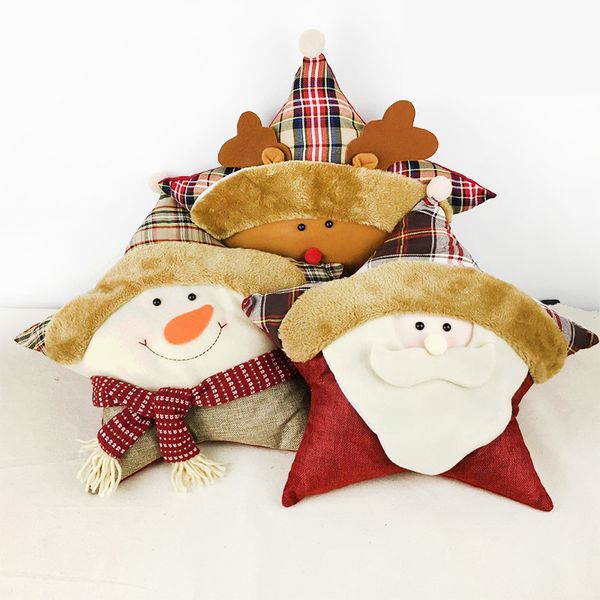 

christmas gift plush toy for child snowman santa claus hugging pillow christmas decoration pillow cushion xmas navidad decor 1pc