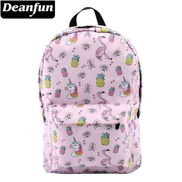 

deanfun backpack for girls unicorn water resistant flamingo diamond pattern backpacks teenage school bag 80043 t200326