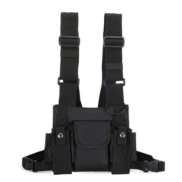 

с плеча ремень пояс жилет сумка мульти карманы tactical rig chest сумка мода многофункциональный hip hop streetwear нейлон t200521