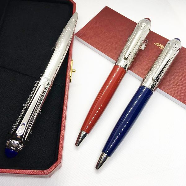 

2020 luxury pen brand promotion price ballpoint pens 5a fashion brands pen gift +give velvet bags, Blue;orange