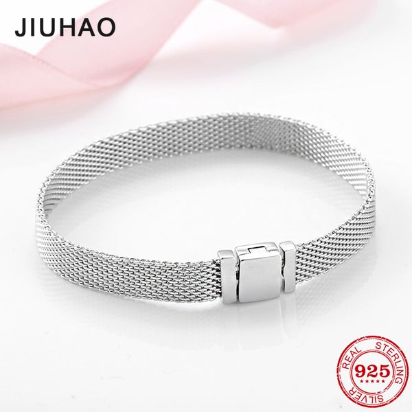 

925 sterling silver fashion clip beads bracelets for women fit original reflexions bracelet charms femme jewelry, Golden;silver