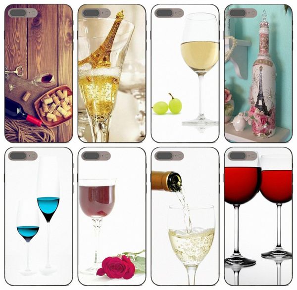 

[tongtrade] on wine glass in paris eiffel tower case for iphone 11 pro max x xr xs 8 7 6s 5 plus galaxy a40 a50 honor note 10 xiaomi 6x case