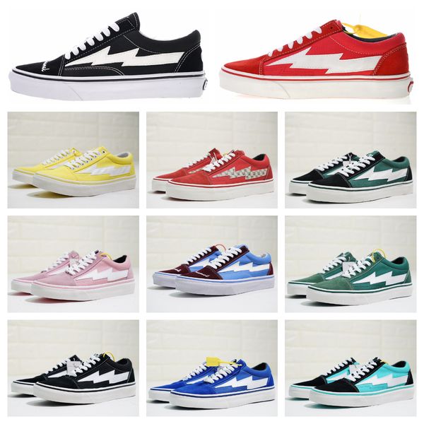 

2019 revenge x storm sneakers pop up store old skate fashion grid men skateboard vulcanized ins canvas shoes without box, Black