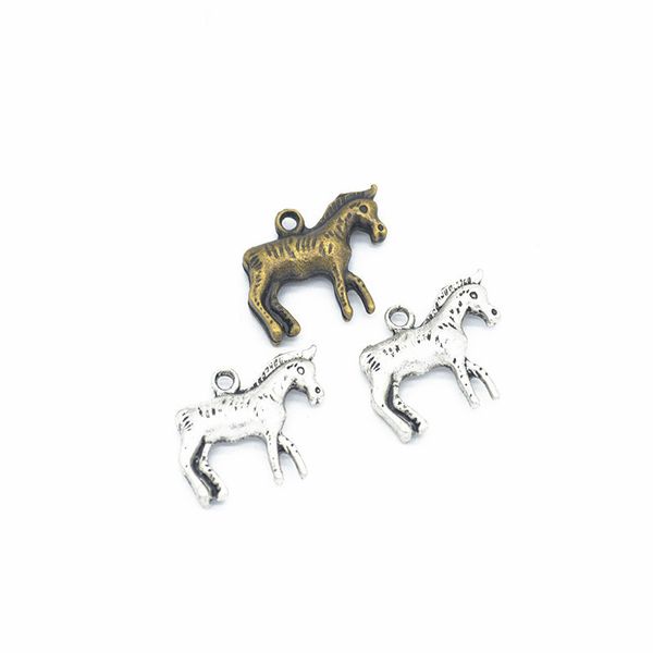 

35pcs horse charms diy jewelry making pendant fit bracelets necklaces earrings handmade crafts silver bronze charm, Bronze;silver