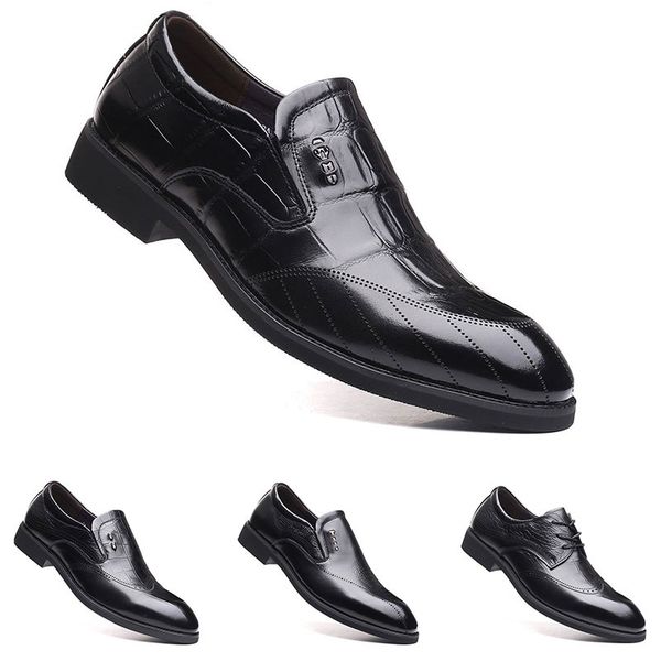 

ale 2020 new arrivel 37-44 new men's leather men's shoes overshoes british casual shoes espadrilles #25, Black