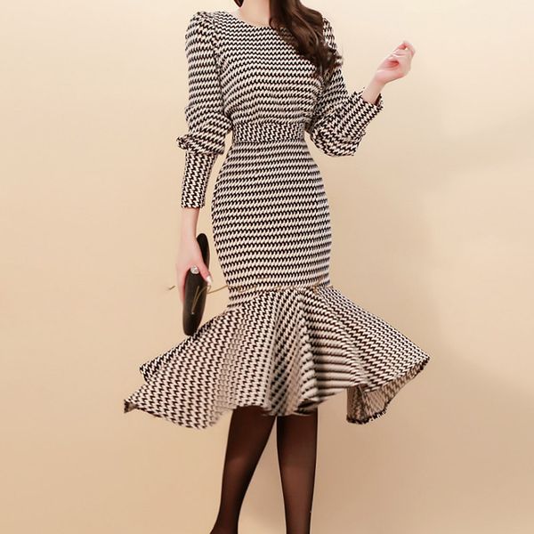 

2020 весна женщина решетчатые элегантная 2 шт костюмы корейского puff sleeve сетка crop top русалка bodycon тонкая талия юбка set, White