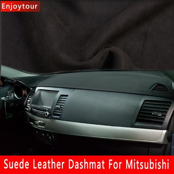 For Mitsubishi Asx Rvr Pajero Sport Outlander Phev Lancer Evo Eclipse Cross Suede Leather Dashmat Dashboard Cover Pad Dash Mat Car Interior Components