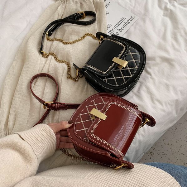 

original design bag for women 2020 fashion new design one shoulder messenger bag rhombic chain saddle