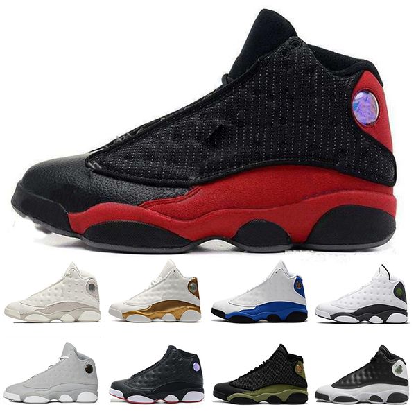 

13 13s Mens Basketball Shoes Cap And Gown Phantom Chicago GS Hyper Royal Black Cat Flints Bred Brown Mens Sports Sneaker Size 40-47