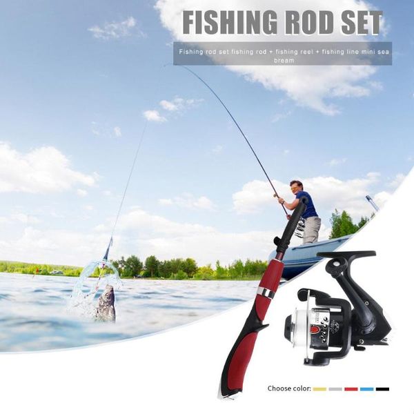 

6 section 1.4m casting lure fishing rod+5.2:1 baitcasting fishing reel kit