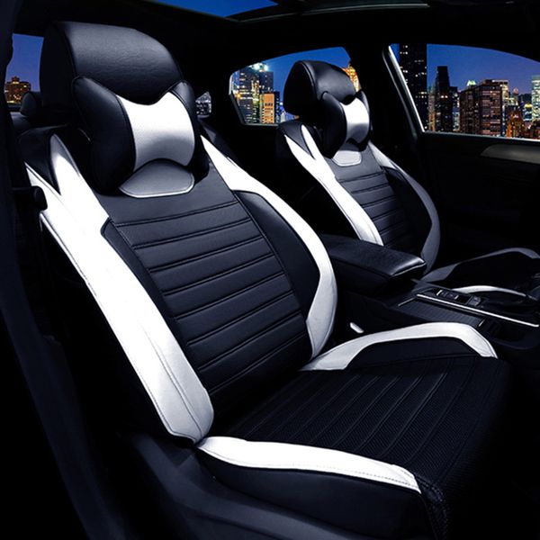 Black Leather Car Seat Covers Full Pack Waterproof Mazda 3