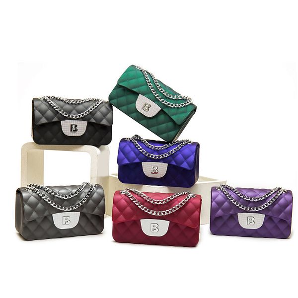 

2019 new wild female bag rhombic jelly bag shoulder messenger chain fashion mini square women purse and handbags