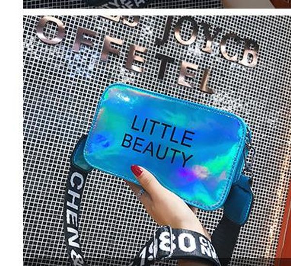 

female 2020 new arrival ins wild messenger wide shoulder strap laser small square bag shoulder bags