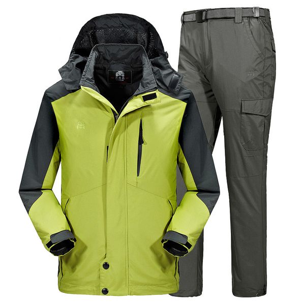 

skiing and snowboarding sets warm waterproof breathable fleece jacket+pant winter sports camping trekking hiking jacket suit
