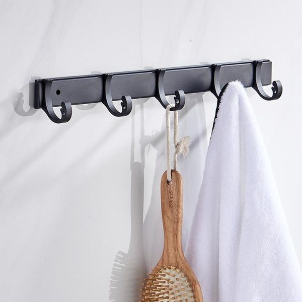

aluminium alloy hook hanger towel hat coat clothe wall mounted hanger towel rack 5 hooks cloth for coats hats towels keys