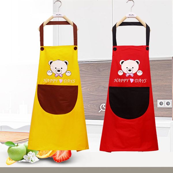 

waterproof apron cartoon animals panda kitchen cooking bib apron sleeveless anti-oil waist bib lovely kitchen cooking accessory