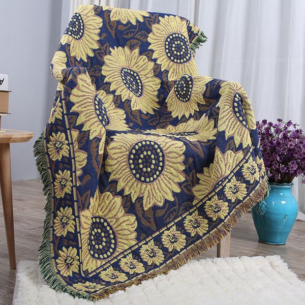 

1pcs flower nap travel tassel blanket sofa bed sleeping cobertor chair decorative throw blanket home decoration tz57019