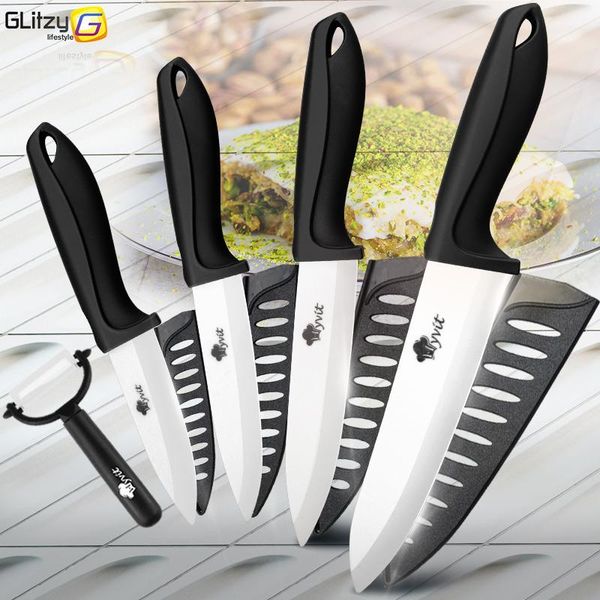 

керамический нож 3 4 5 6 дюймов кухни chef utility slicer кожура керамические ножи овощечистка set white цирконий лезвия cooking cutter tool