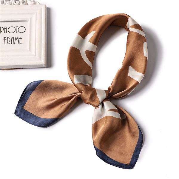 

2019 spring summer silk scarves square women shawl hijab scarfs office neck hair small size bandana foulard 70*70cm