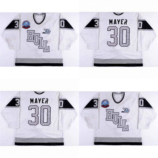 

Custom Hull Olympiques Jerseys 30 Thierry Mayer Mens Womens Youth 100% Embroidery cusotm any name any number Hot Sale Ice Ice Hockey Jerseys