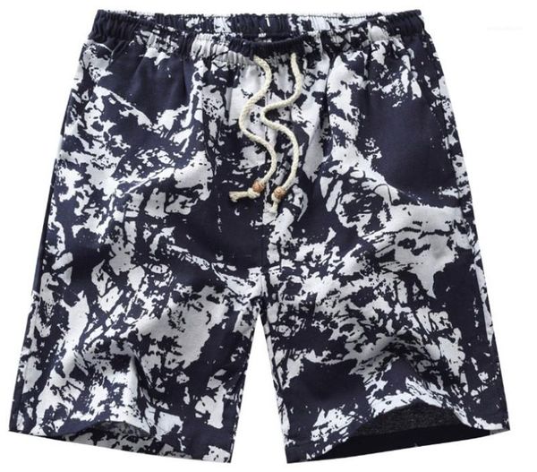 

loose elastic waist homme pants fashion relaxed casual mid waist floral print mens summer clothing designer beach short pants, White;black