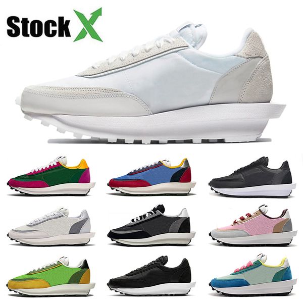 

2020 sacai stock x brand white black nylon mens running shoes pine green gusto varsity blue sacai waffle men sneakers 36-45