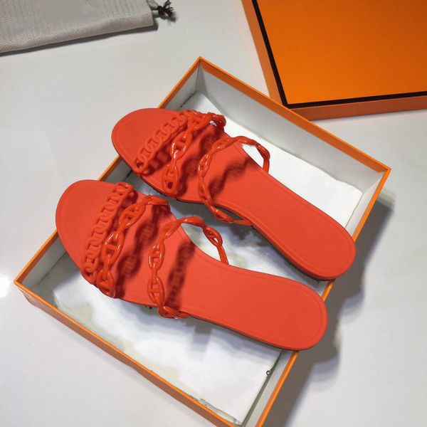 

brands designer women hollow out flat slippers sandals girls flip flops studded summer shoes cool beach slides jelly shoes 34-40, Black