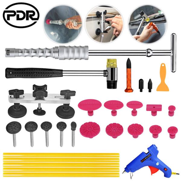 

28pcs pdr paintless dent repair slide hammer pulling bridge glue gun sticks tool