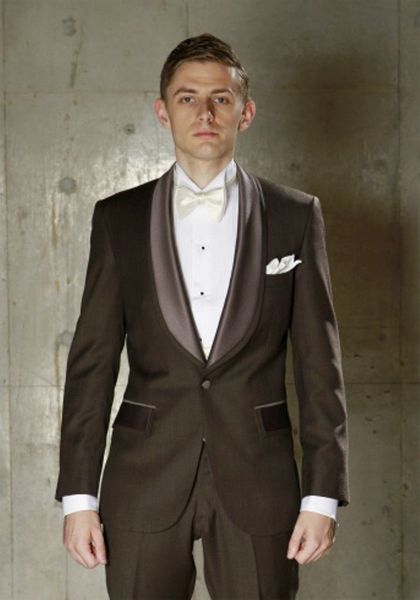 

popular one button groomsmen shawl lapel groom tuxedos men suits wedding/prom man blazer ( jacket+pantst+tie) 838, Black;gray