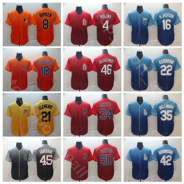 

Baseball Fade 35 Cody Bellinger Jersey Men 21 Roberto Clemente 46 Paul Goldschmidt 34 David Ortiz 2 Alex Bregman Javier Baez Derek Jeter