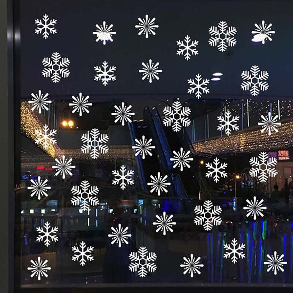 Fensterglas-Aufkleber, Weihnachten, Wandaufkleber, Schneeflocke, Schnee, Aufkleber, Neujahr, frohe Weihnachten, Auto, Zuhause, Schlafzimmer, Party, Hochzeit, Dekoration